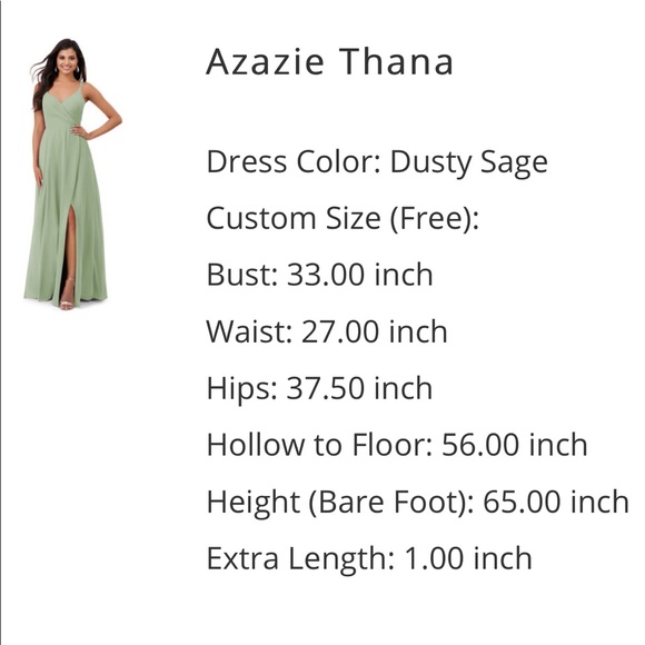 Sage Green Bridesmaid Dress - Picture 5 of 5